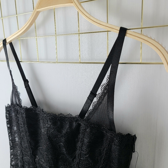 NWT Adore Me Black Lace Bustier Corset Top - Picture 5 of 10